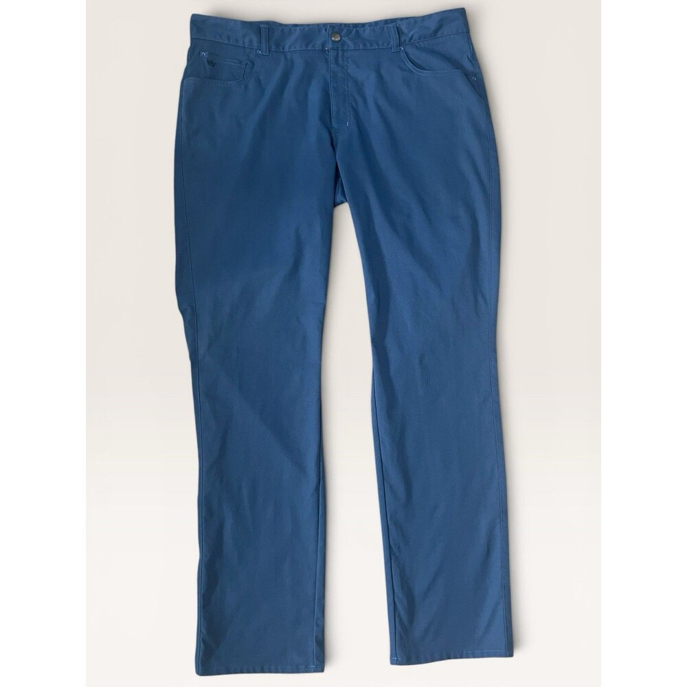 Peter Millar Crown Sport Pants Mens 40x34 Blue eb66 Five-Pocket Golf Stretch